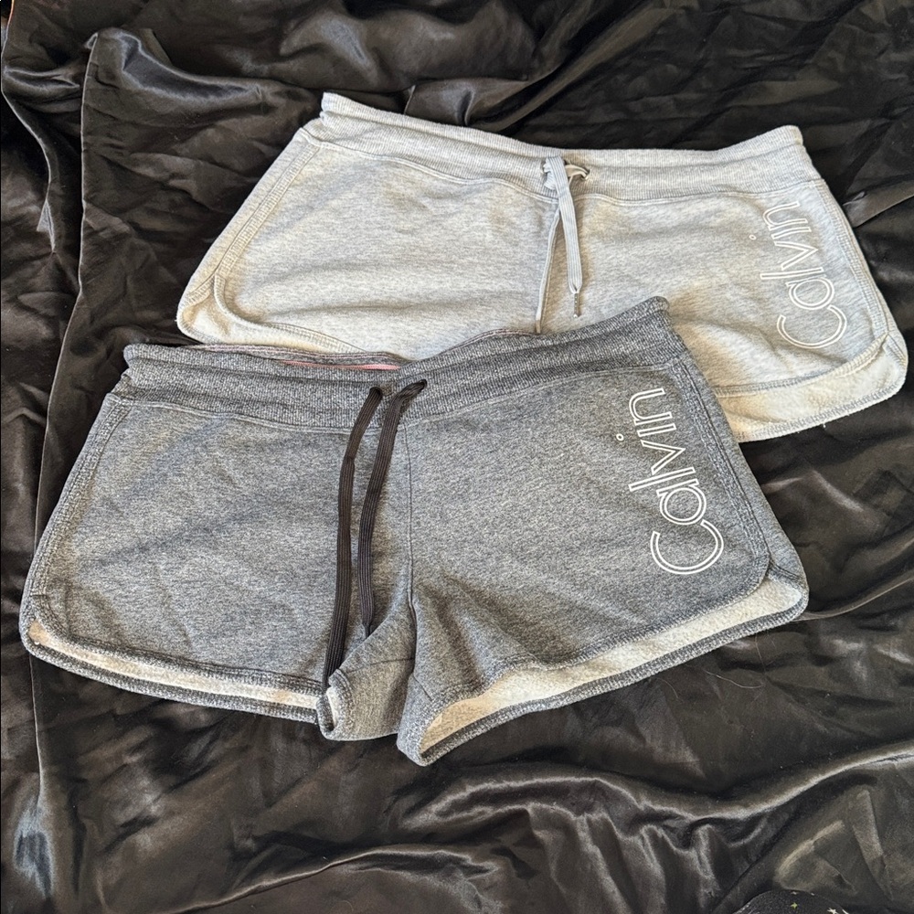 Calvin Klein Light Gray and Charcoal Shorts Duo